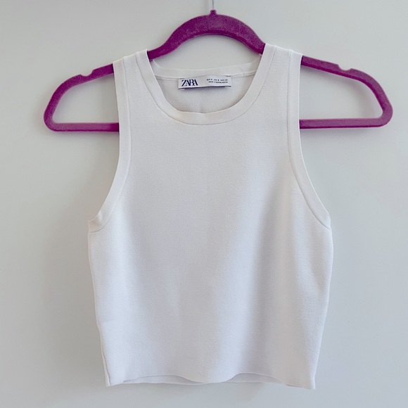 Zara white muscle tank (sz S) - Picture 1 of 3